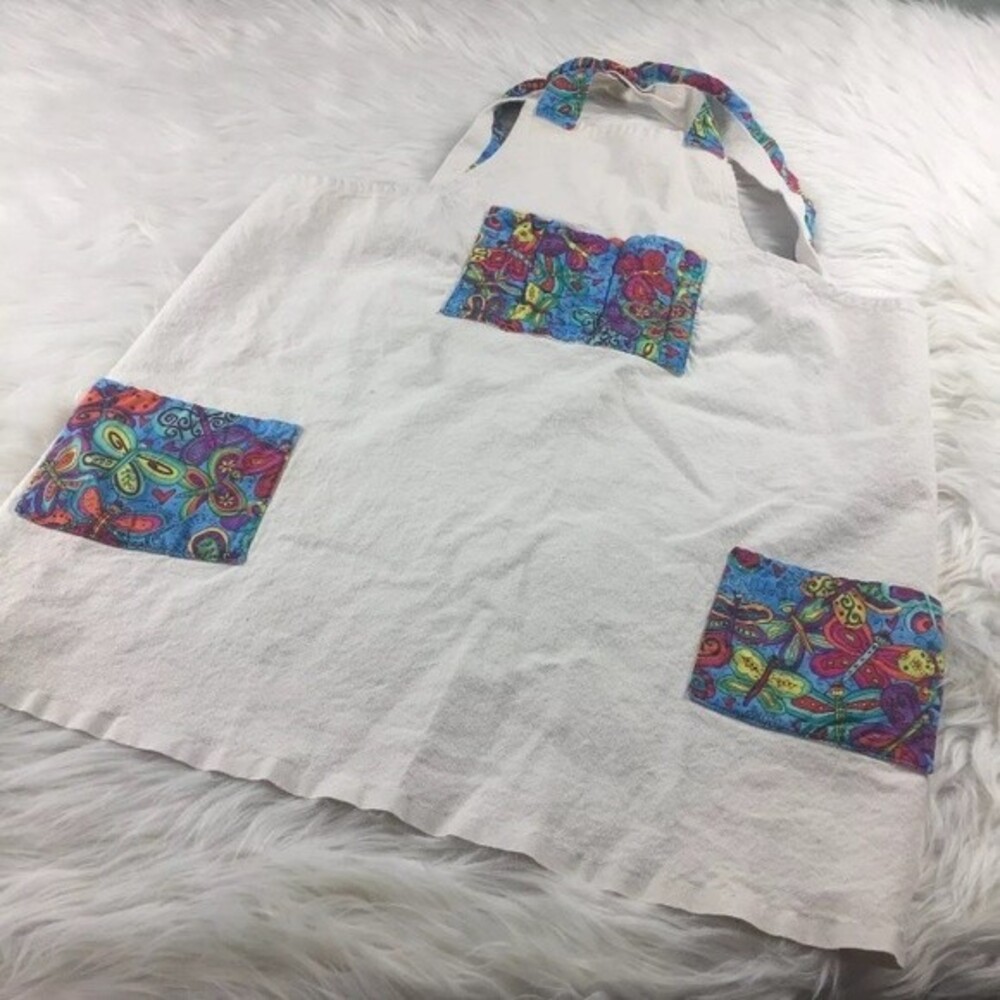 Art Apron Artsy Painting Pockets Butterflies‎ (BL)